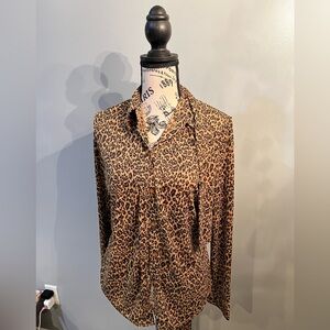Express vintage leopard blouse size L New never worn